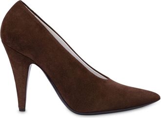 Moschino 100mm suede pumps - women - Calf Leather/Calf Leather/Calf Leather - 37 - Brown