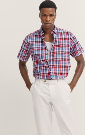 Bugatti Herren Shirt met geruit patroon