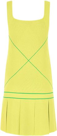 Bottega Veneta Womens Viscose Blend Dress Yellow Polyester