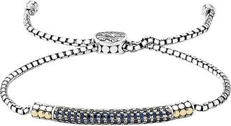 Samuel B. 18K & Silver 1.41 Ct. Tw. Blue Sapphire Bracelet