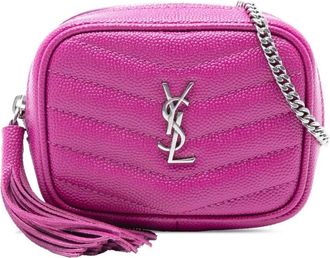 Saint Laurent Pre-owned Cross Body Bags, female, Pink, Size: ONE SIZE Pre-owned Chain Crossbody Bag