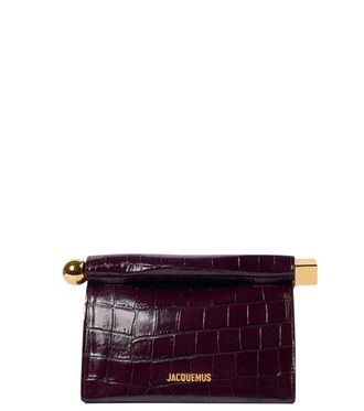 Jacquemus Maroon Rond Carre Clutch