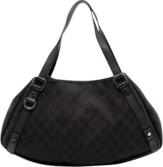 Gucci Pre-owned Shoulder Bags, female, Brown, Size: ONE SIZE Pre-owned Denim Tote
