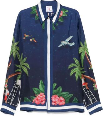 Casablanca Overhemden, Heren, Blauw, S, Stijlvolle shirt voor mannen