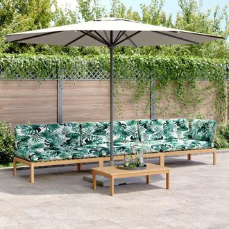 vidaXL Set De Sof&aacute;s De Palets De Jard&iacute;n Y Cojines 4 Pzas Madera Acacia Vidaxl