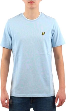 Lyle & Scott Katoenen T-shirt met ronde hals - Heren - T-shirts - Blauw - XL - Katoen - Tops