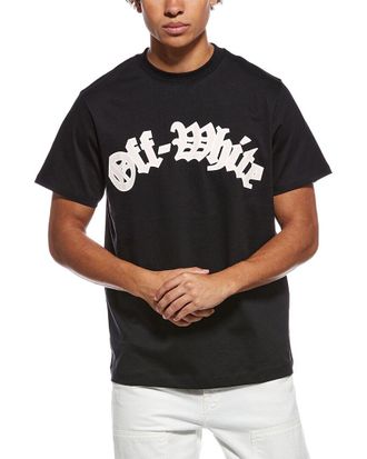 Off-white Slim Fit Goth Logo Jersey T-Shirt