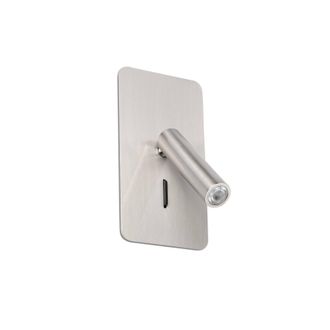Netlighting Suau LED Indoor Wall Lamp Satin Nickel in Grey
