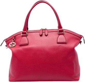 Gucci Pre-owned Satchel - Dames - Vintage Handtas - Rood - ONE Size - Leer - Vintage