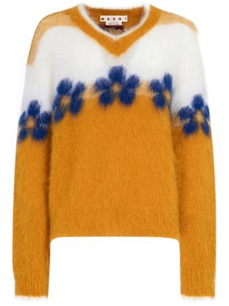 Marni Trui met V-hals - Wit