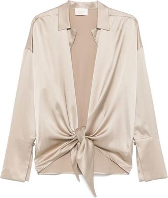 DANAM&Eacute; satin blouse - Neutrals