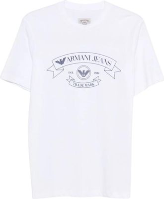 Emporio Armani T-shirt met korte mouwen en ronde hals - Heren - T-shirts - Wit - 3XL - Katoen - Tops