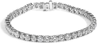 House of Brilliance IGI Certified 14K White Gold 11.0 Cttw Lab Grown Diamond Tennis Bracelet