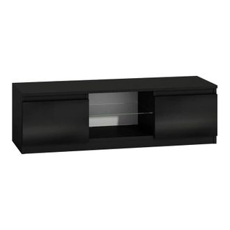 OEM Tivoli - Mueble Tv Moderno - 120x40x36cm - 2 Nichos + 2 Puertas - Almacenaje Tv/audio - Negro