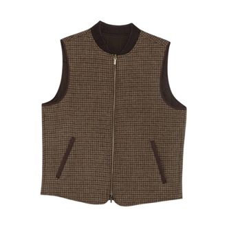 MC2 Saint Barth Spencer Gilet - Heren - Jassen - Bruin - Maat: M Wol