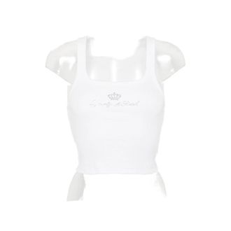 Sporty & Rich Priscila Embellished Tank Top