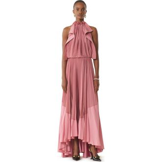 Lanvin Pleated Dress In Charmeuse And Cotton in Old Pink at Nordstrom, Size 42 It