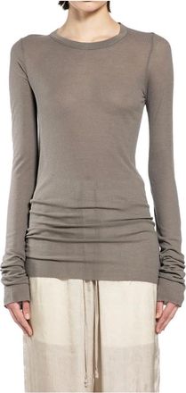 Rick Owens Tops, Dames, Grijs, L, Long Sleeve Tops