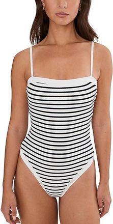 L*Space Tess One-Piece Classic Womens Swimsuits One Piece Sail Along Stripe : MD, Nylon/Spandex