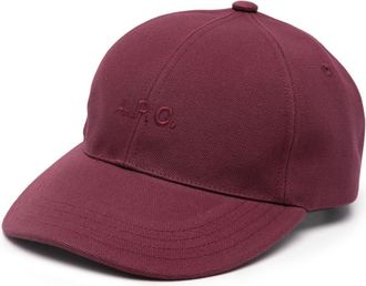 A.P.C. Charlie cap - men - Cotton/Cotton/Polyester - 60 - Red