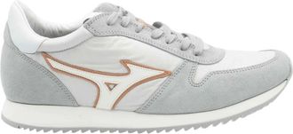 Mizuno Canvas Herenschoenen Rubberen Zool - Heren - Sneakers - Grijs - 42 1/2 EU - Leer - Schoenen