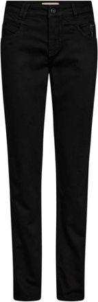 Mos Mosh Naomi Deluxe Jeans Straight Leg Broek - Dames - Regular Fit Jeans - Zwart - W33 - Katoen - Jeans