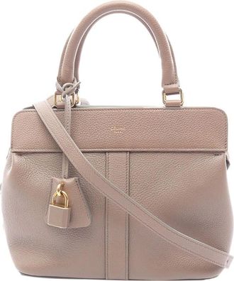 Celine Pre-owned Celine Small Cabas de France Leather Satchel Ladies 9LP1LU6ZF8BQA2H2