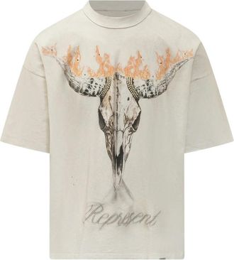 Represent British Cowboys T-Shirt - Heren - T-shirts - Beige - L - Katoen - Tops