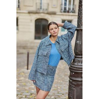La petite &eacute;toile Oversized jasje in tweed, VANS