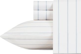 Nautica Skippers Island Blue Cotton Percale Sheet Set in Flagstone at Nordstrom Rack