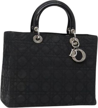Dior Pre-owned Handbags, female, Black, Size: ONE SIZE Pre-owned Nylon Hand Bag
