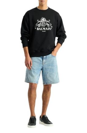 Balmain Printed Balmain Vine sweatshirt in Black at Nordstrom, Size Xxx-Large