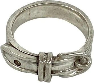 Herm&egrave;s Silver Silver 925 Band Ring (Pre-Owned)