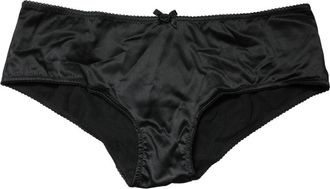 Dolce & Gabbana Silk Stretch Mid Waist Brief - Dames - Onderbroek - Zwart - S - Ondergoed