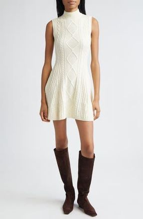 Staud Charade Wool Blend Sweater Dress in Ivory at Nordstrom Rack, Size X-Small