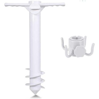 OEM Soporte Universal Para Sombrilla De Playa - El Soporte Se Atornilla Al Suelo - Resiste Fuertes Vientos - Crezuo