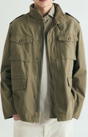 Scalpers Military jacket with concealed hood in Khaki at Nordstrom, Size Xx-Large Eu