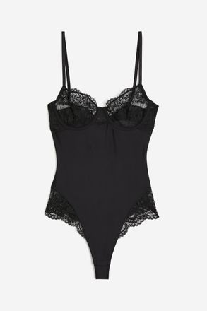 H&M Tanga-Body Light Shape - Schwarz