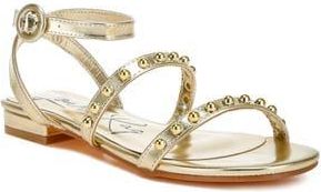 London Rag Flippity Studded Ankle Strap Sandal in Gold at Nordstrom Rack, Size 10
