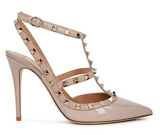 Valentino Garavani Patent Leather Rockstud Caged 100 Pumps Size 36.5