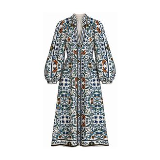 Farm Rio FARM Rio, Shirt Dresses, female, Multicolor, Size: M Flora Tapestry Maxi Dress