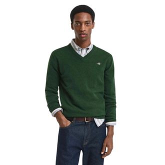 GANT Heren, Truien, Groen, Maat: S Wol