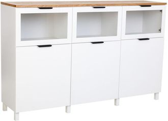 Wanderlust Deco Aparador De Madera Blanco 180x42x114h Cm