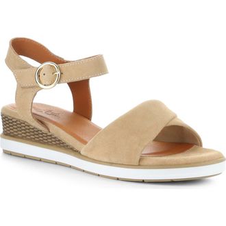 Bos. & Co. Avon Platform Wedge Sandal in Almondine at Nordstrom, Size 10-10.5Us