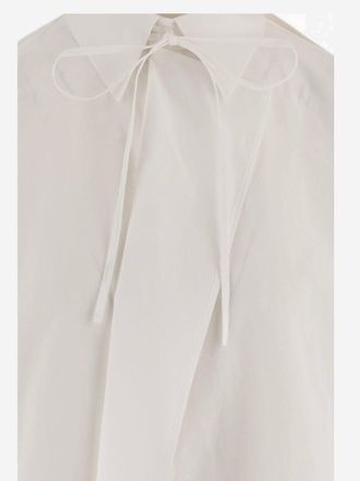 Niccol&ograve; Pasqualetti Womens Cotton Shirt With Asymmetrical Hem White