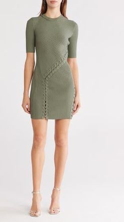SIMKHAI Gilly Lace-Up Minidress in Park Slope Multi at Nordstrom Rack, Size X-Small