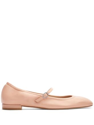 Stuart Weitzman Goldie ballerina shoes - women - Calf Leather/Calf Leather/Calf Leather - 39,5 - Neutrals