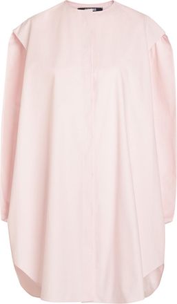 Jacquemus La Robe Berlingot Cotton-poplin Mini Shirt Dress - Light Pink - 38 (UK10 / S)
