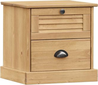 vidaXL Mesita De Noche Vigo Madera Maciza De Pino 42x35x42 Cm Vidaxl
