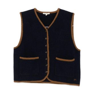 Moismont Angele Vest - Dames - Jassen - Blauw - Maat: S Wol